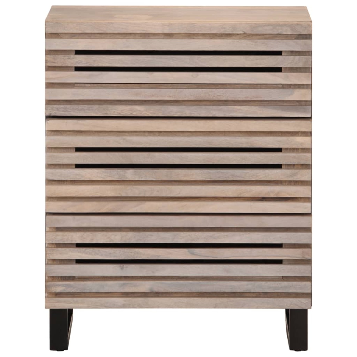 vidaXL Ντουλάπι Λευκό 60 x 34 x 75 εκ. από Μασίφ Ξύλο Μάνγκο