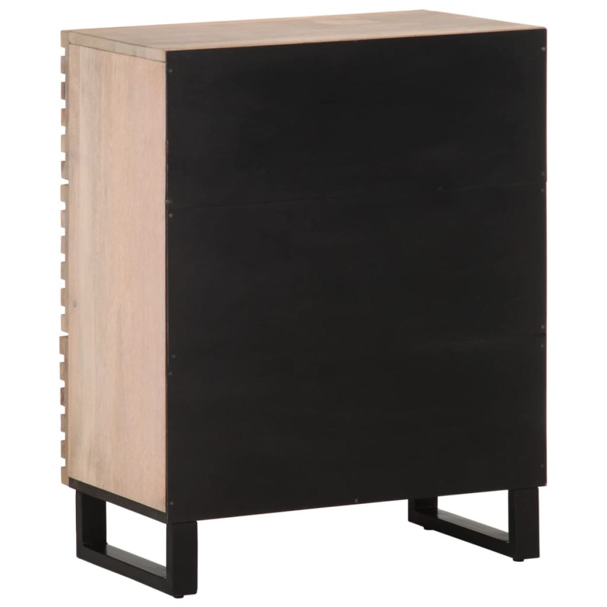 vidaXL Ντουλάπι Λευκό 60 x 34 x 75 εκ. από Μασίφ Ξύλο Μάνγκο