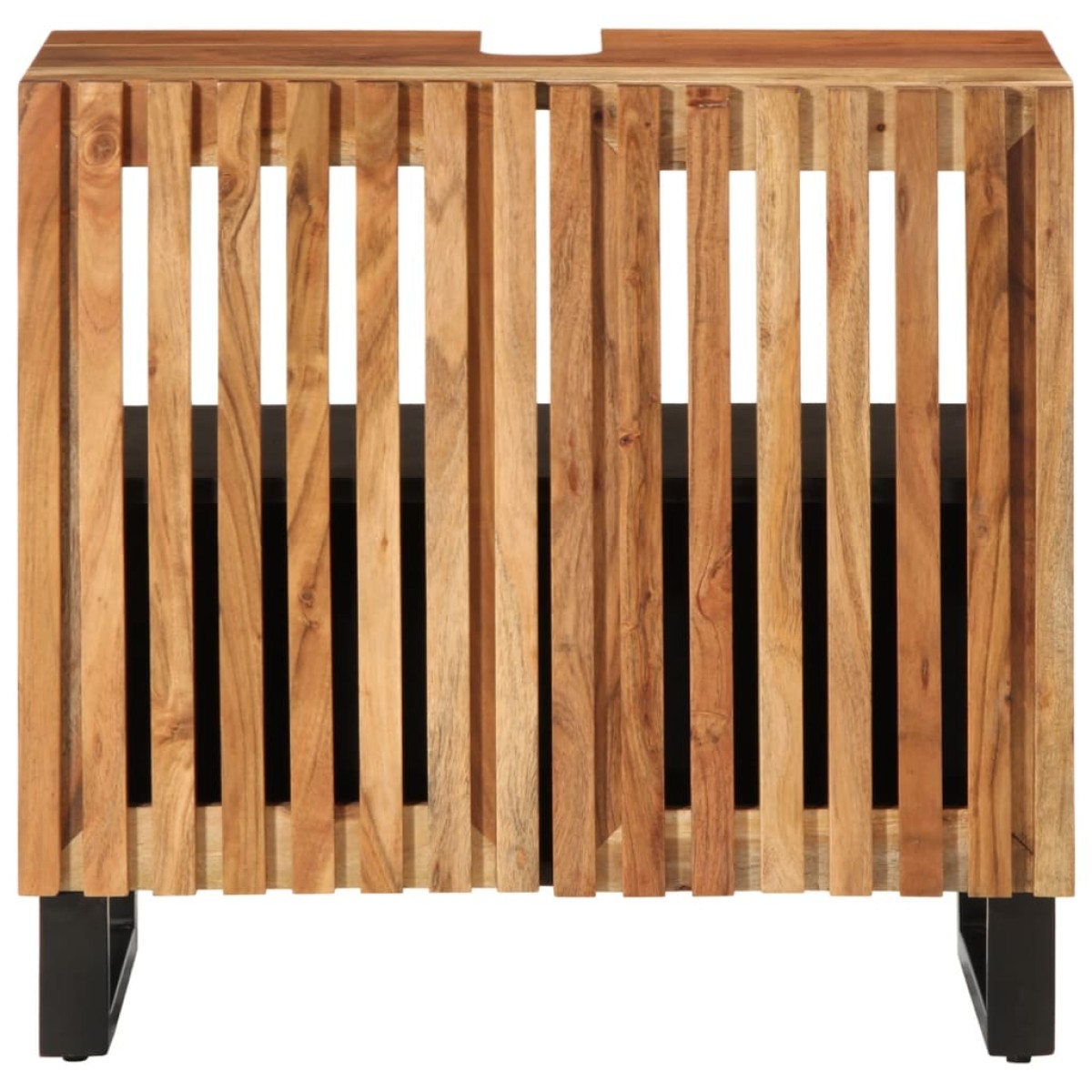 vidaXL Ντουλάπι Μπάνιου 62x34x58 εκ. από Μασίφ Ξύλο Ακακίας