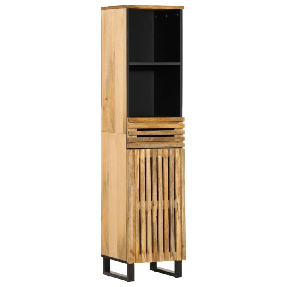 vidaXL Ντουλάπι 38 x 34 x 160 εκ. από Μασίφ Ακατέργαστο Ξύλο Μάνγκο