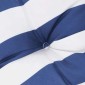 vidaXL Μαξιλάρια Καρέκλας με Πλάτη 4 τεμ. Μπλε&Λευκά Ριγέ Υφ. Oxford