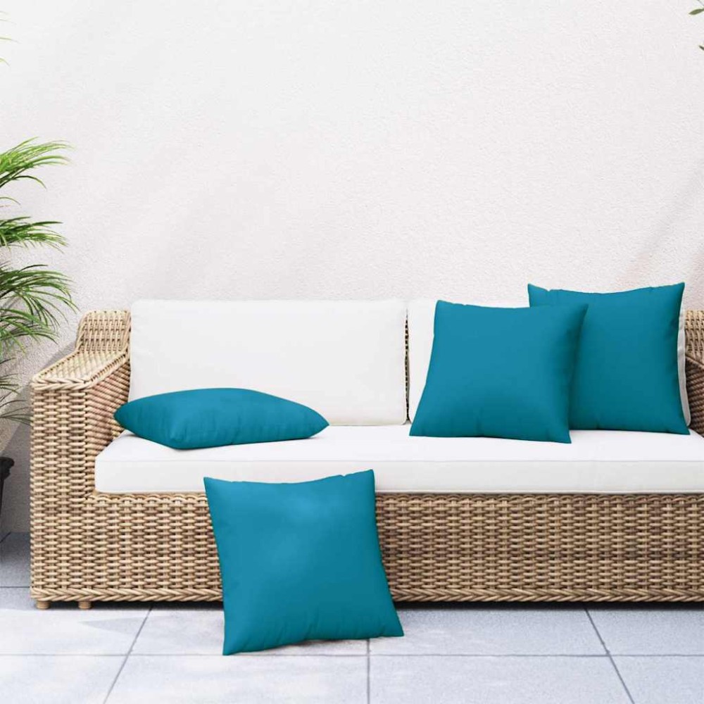 vidaXL Μαξιλάρια Καναπέ 4 τεμ. Μπλε 50x50 εκ. Υφασμάτινα