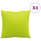 vidaXL Μαξιλάρια Καναπέ 4 τεμ. Ανοιχτό Πράσινο 60x60 εκ. Ύφασμα
