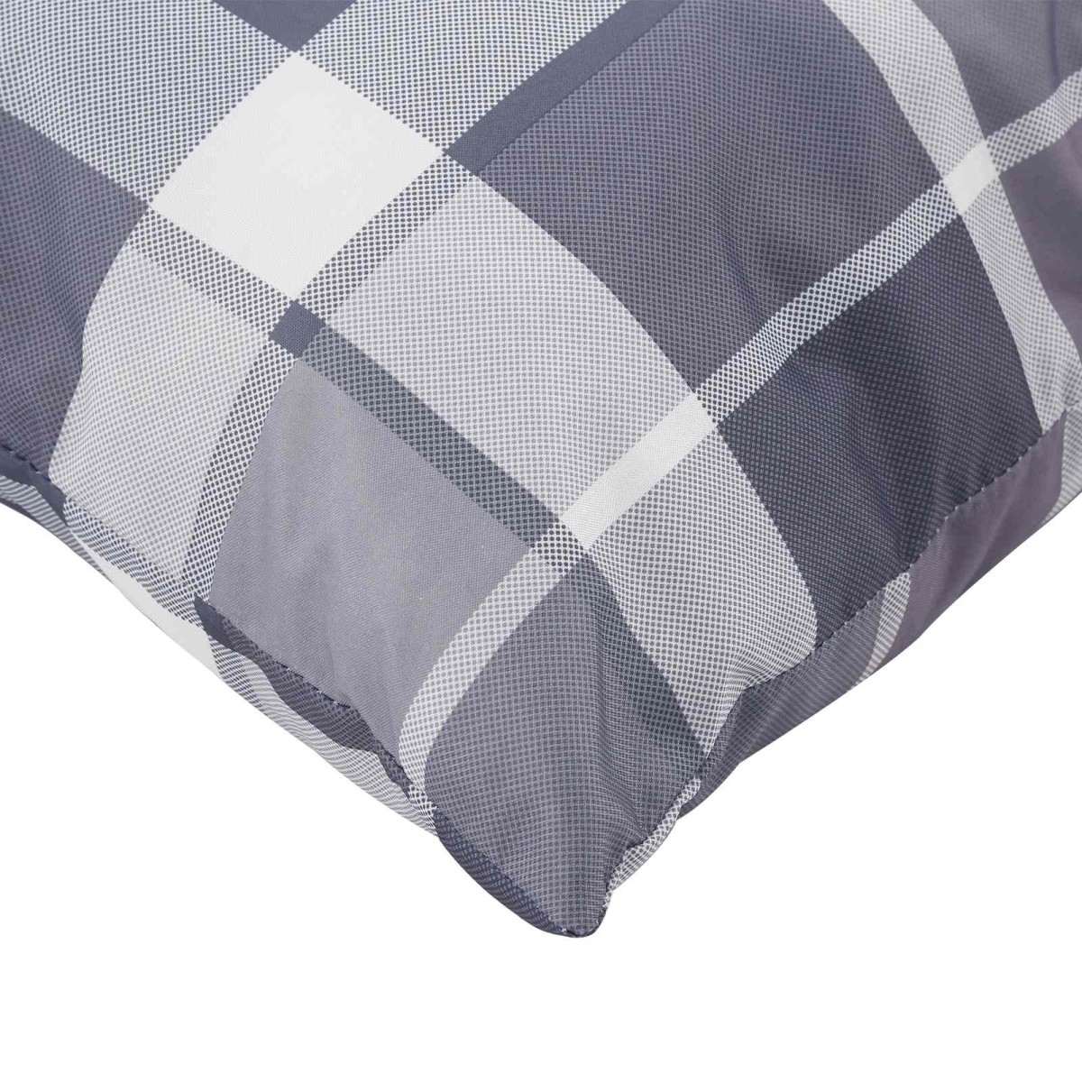 vidaXL Μαξιλάρι Εξωτερικού Χώρου 4 pcs Ύφασμα Γκρι Καρό 60 x 60 cm