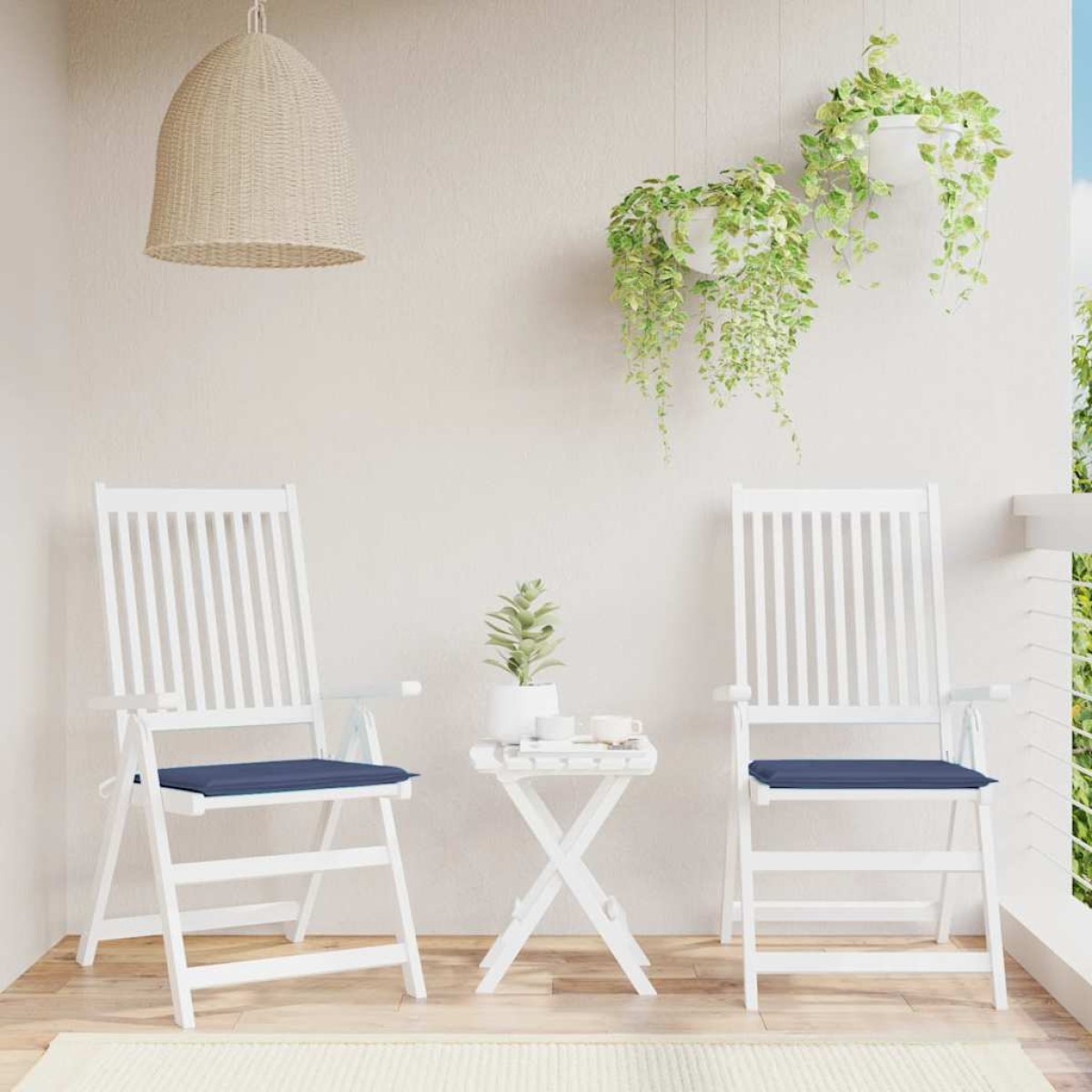 vidaXL Μαξιλάρια Παλέτας 2 τεμ. Ναυτικό Μπλε 40x40x4 εκ. Ύφασμα Oxford