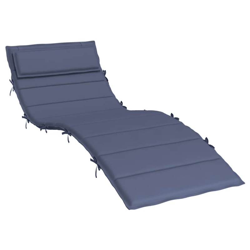 vidaXL Μαξιλάρι Ξαπλώστρας Ναυτικό Μπλε 180x60x4 εκ. από Ύφασμα Oxford