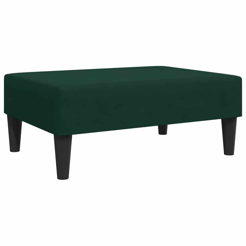 vidaXL Υποπόδιο Σκούρο Πράσινο 77x55x31 εκ. Βελούδινο