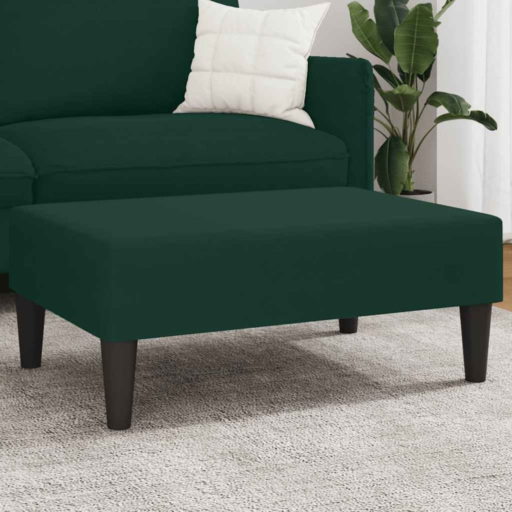 vidaXL Υποπόδιο Σκούρο Πράσινο 77x55x31 εκ. Βελούδινο