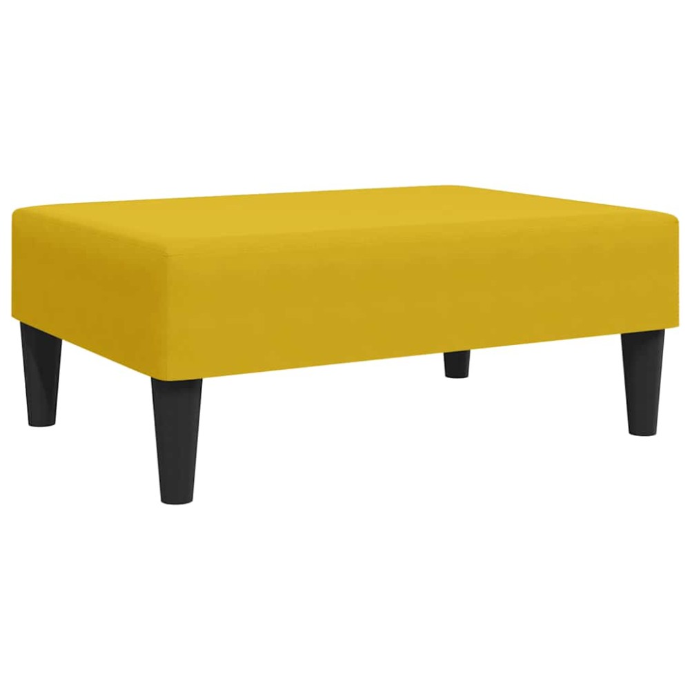 vidaXL Σκαμπό/Υποπόδιο Κίτρινο 77x55x31 εκ. Βελούδινο