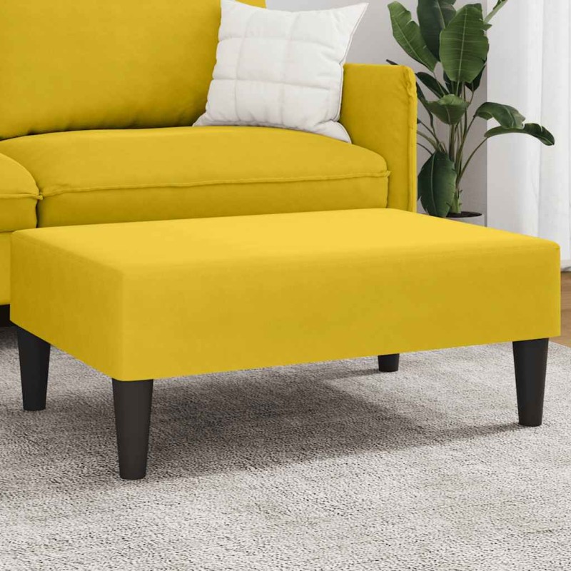 vidaXL Σκαμπό/Υποπόδιο Κίτρινο 77x55x31 εκ. Βελούδινο