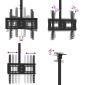vidaXL Βάση Τηλεόρασης Οροφής για 32-65Ιν Max VESA 400x400χιλ. 40κ.