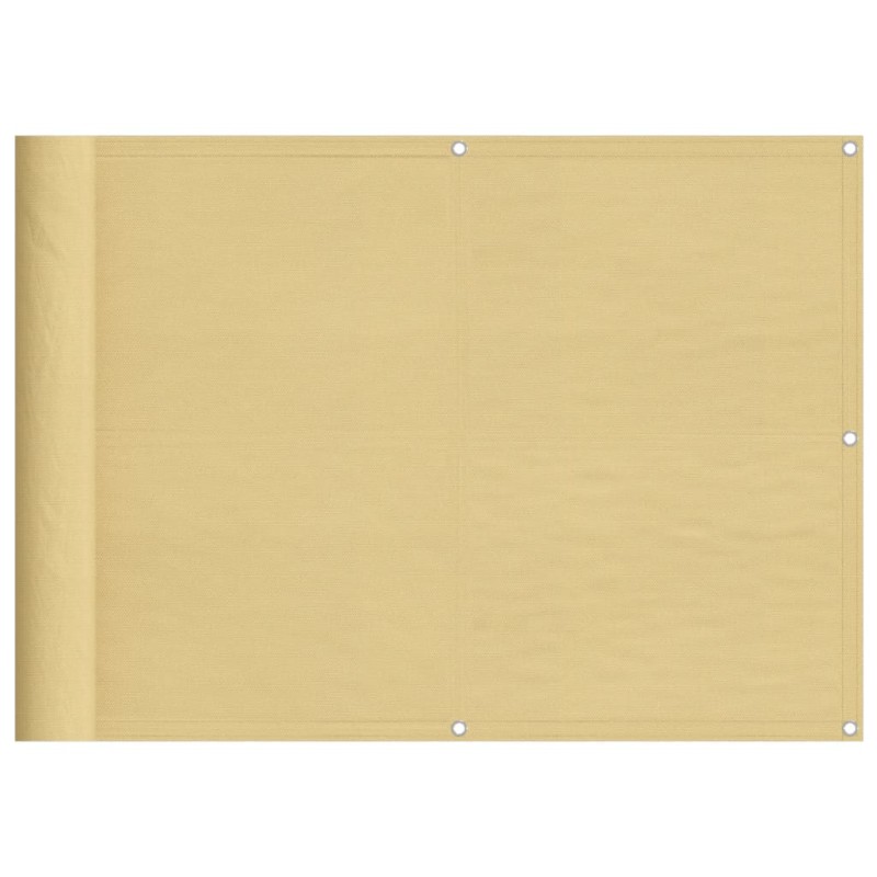 vidaXL Διαχωριστικό Βεράντας Άμμου 75x500εκ 100% Πολ. Ύφασμα Oxford