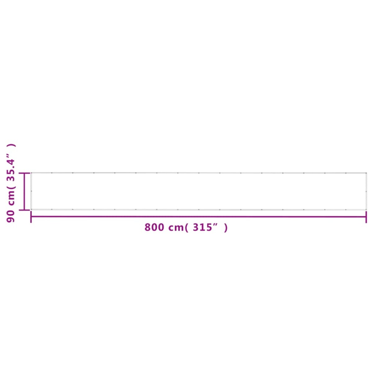 vidaXL Διαχωριστικό Βεράντας Άμμου 90x800εκ 100% Πολ. Ύφασμα Oxford