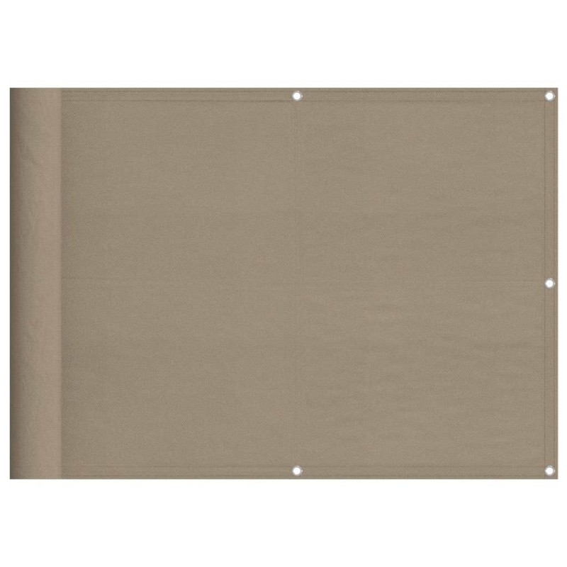 vidaXL Διαχωριστικό Βεράντας Taupe 75x700εκ 100% Πολ. Ύφασμα Oxford