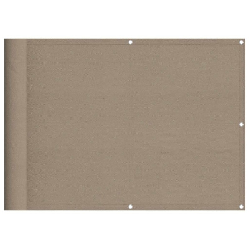 vidaXL Διαχωριστικό Βεράντας Taupe 75x800εκ 100% Πολ. Ύφασμα Oxford