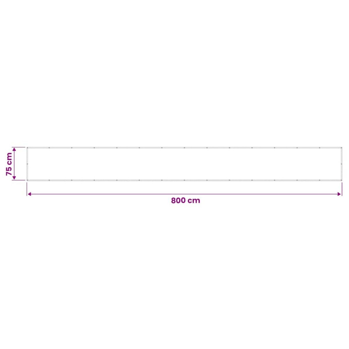 vidaXL Διαχωριστικό Βεράντας Taupe 75x800εκ 100% Πολ. Ύφασμα Oxford