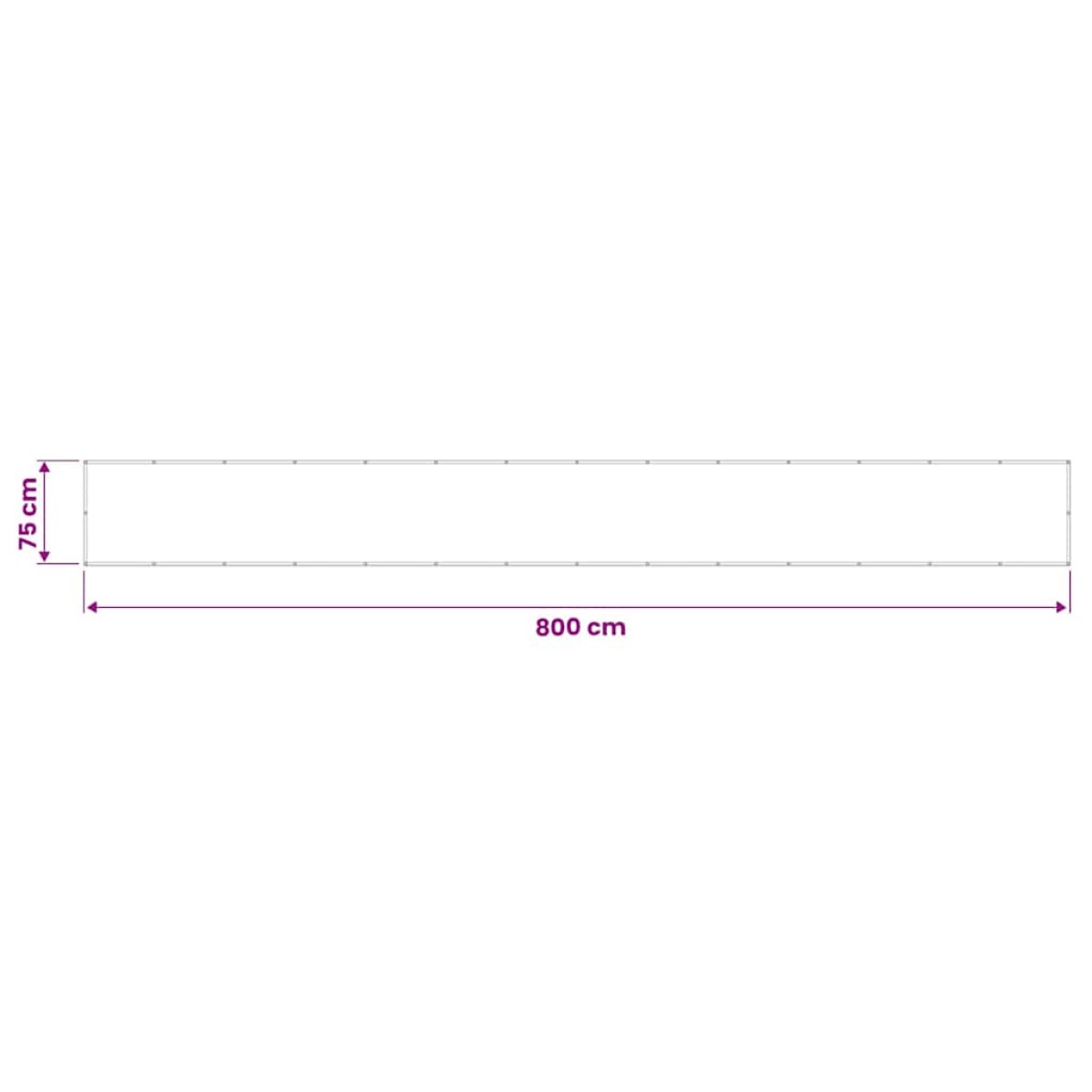 vidaXL Διαχωριστικό Βεράντας Σκ. Πράσινο 75x800εκ 100% Πολ. Oxford