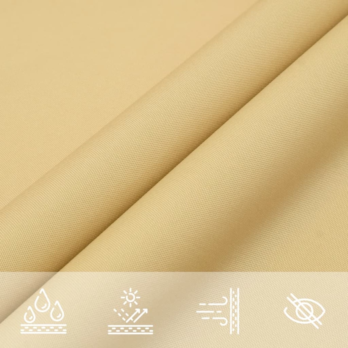 vidaXL Σκίαστρο Ιστιοπλοΐας Χρ. Άμμου 4,5x4,5x4,5μ. Πολυεστέρας Oxford