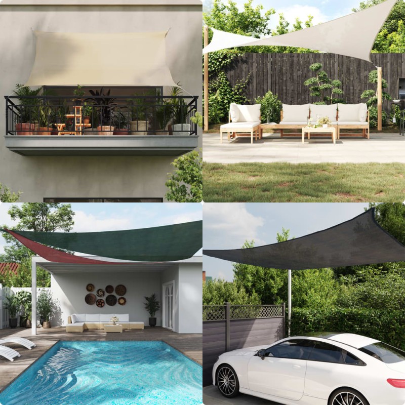 vidaXL Πανί Σκίασης 160 γρ./μ² Τριγωνικό Ανοιχτό Γκρι 4,5x4,5x4,5 μ. HDPE