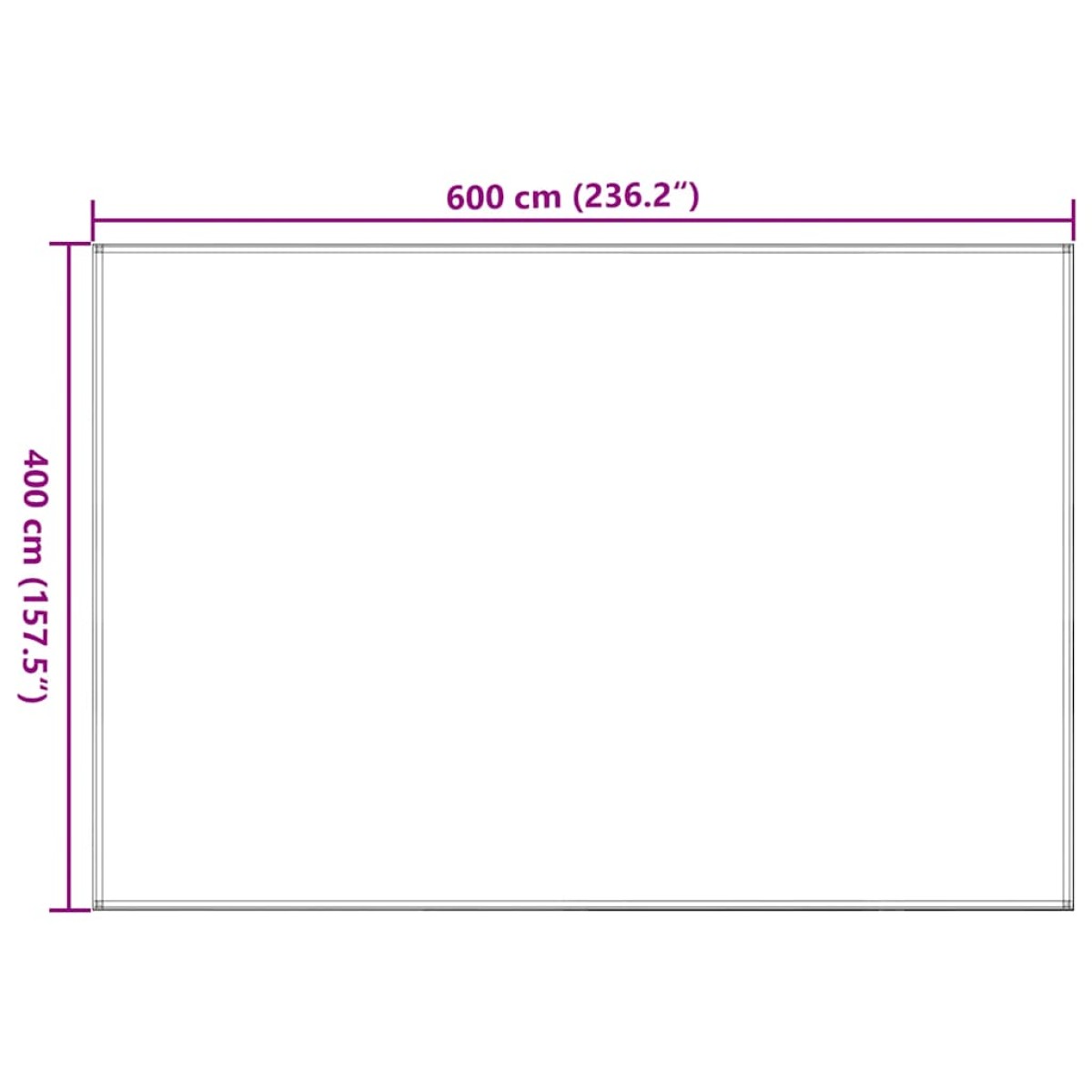 vidaXL Χαλί Σκηνής Άμμου 400x600 εκ. από HDPE