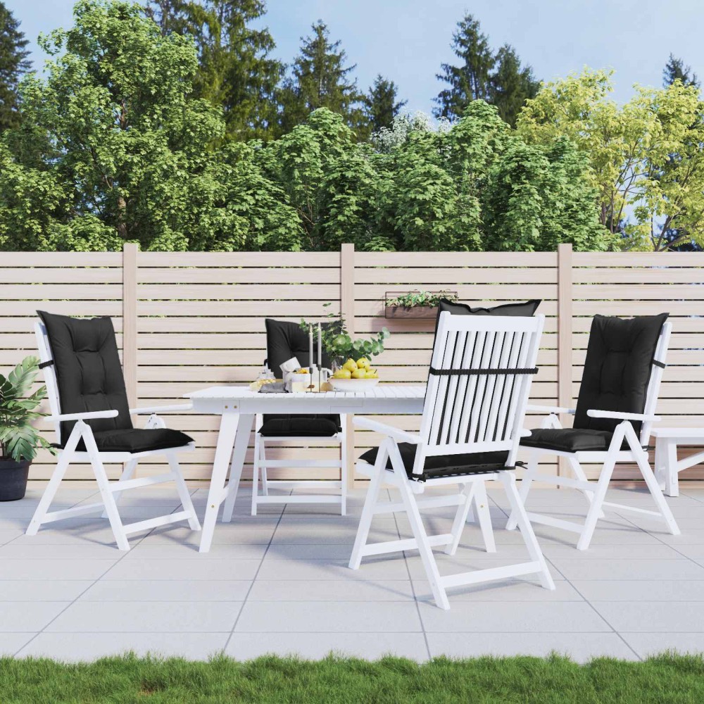 vidaXL Σέτ Μαξιλαριών Καρέκλας Υψηλής Πλάτης 4 pcs Πολυεστέρας