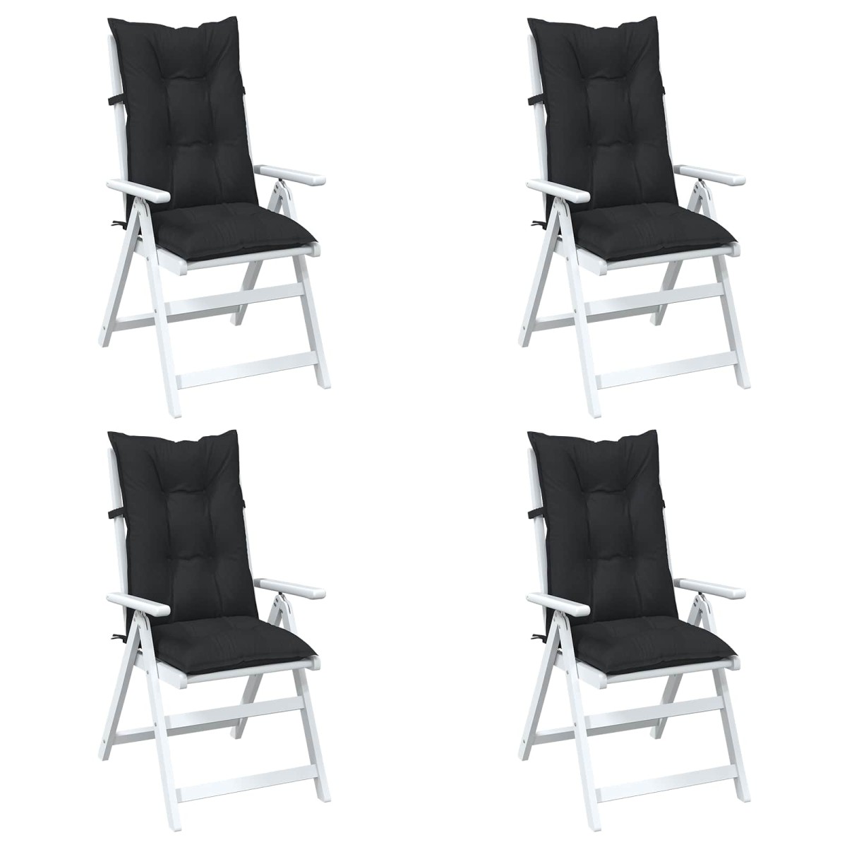 vidaXL Σέτ Μαξιλαριών Καρέκλας Υψηλής Πλάτης 4 pcs Πολυεστέρας