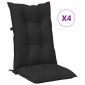 vidaXL Σέτ Μαξιλαριών Καρέκλας Υψηλής Πλάτης 4 pcs Πολυεστέρας