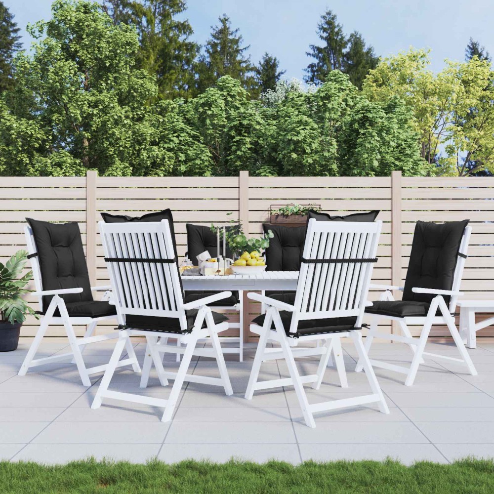 vidaXL Σέτ Μαξιλαριών Καρέκλας Υψηλής Πλάτης 6 pcs Πολυεστέρας