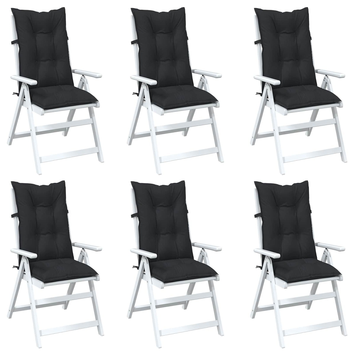 vidaXL Σέτ Μαξιλαριών Καρέκλας Υψηλής Πλάτης 6 pcs Πολυεστέρας