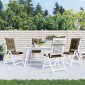 vidaXL Μαξιλάρια Καρέκλας Κήπου Πλάτη 4τεμ Taupe 120x50x7 εκ. Ύφασμα