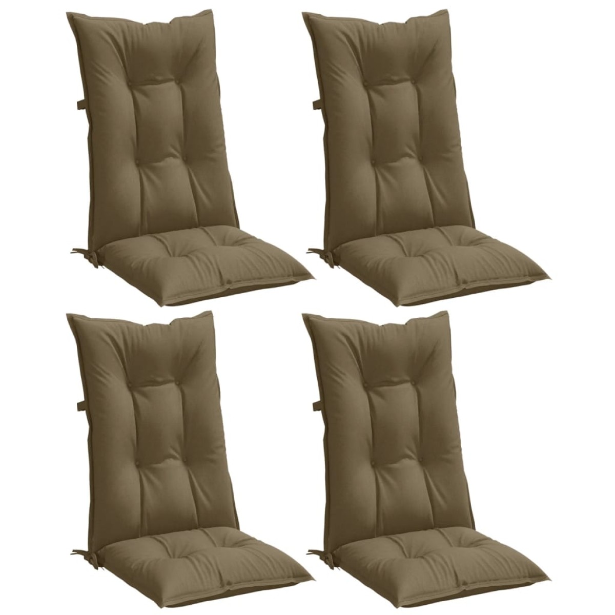 vidaXL Μαξιλάρια Καρέκλας Κήπου Πλάτη 4τεμ Taupe 120x50x7 εκ. Ύφασμα