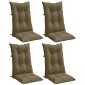 vidaXL Μαξιλάρια Καρέκλας Κήπου Πλάτη 4τεμ Taupe 120x50x7 εκ. Ύφασμα