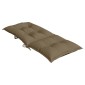vidaXL Μαξιλάρια Καρέκλας Κήπου Πλάτη 4τεμ Taupe 120x50x7 εκ. Ύφασμα