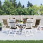 vidaXL Μαξιλάρια Καρέκλας Κήπου Πλάτη 6τεμ Taupe 120x50x7 εκ. Ύφασμα