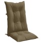 vidaXL Μαξιλάρια Καρέκλας Κήπου Πλάτη 6τεμ Taupe 120x50x7 εκ. Ύφασμα