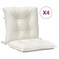 vidaXL Μαξιλάρια Καρέκλας με Πλάτη 4 τεμ. Κρεμ 100x50x7εκ. Ύφασμα