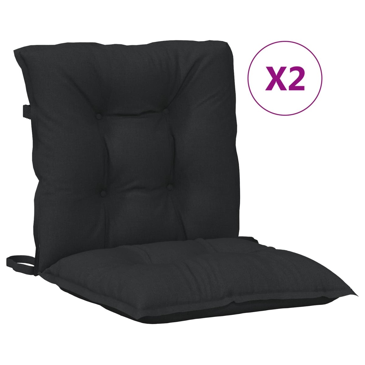 vidaXL Σετ Μαξιλαριών για Χαμηλή Πολυθρόνα 2 pcs Πολυεστέρας