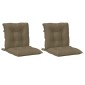 vidaXL Μαξιλάρια Καρέκλας 2 τεμ. Taupe 100x50x7εκ. Ύφασμα