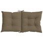 vidaXL Μαξιλάρια Καρέκλας 2 τεμ. Taupe 100x50x7εκ. Ύφασμα