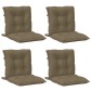 vidaXL Μαξιλάρια Καρέκλας 4 τεμ. Taupe 100x50x7εκ. Ύφασμα