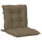 vidaXL Μαξιλάρια Καρέκλας 4 τεμ. Taupe 100x50x7εκ. Ύφασμα