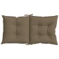 vidaXL Μαξιλάρια Καρέκλας 4 τεμ. Taupe 100x50x7εκ. Ύφασμα