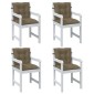 vidaXL Μαξιλάρια Καρέκλας 4 τεμ. Taupe 100x50x7εκ. Ύφασμα