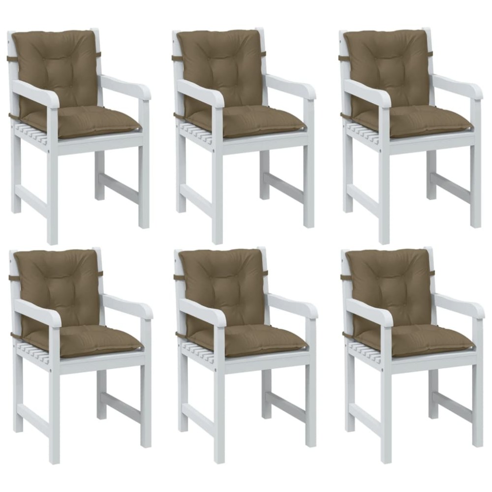 vidaXL Μαξιλάρια Καρέκλας 6 τεμ. Taupe 100x50x7εκ. Ύφασμα