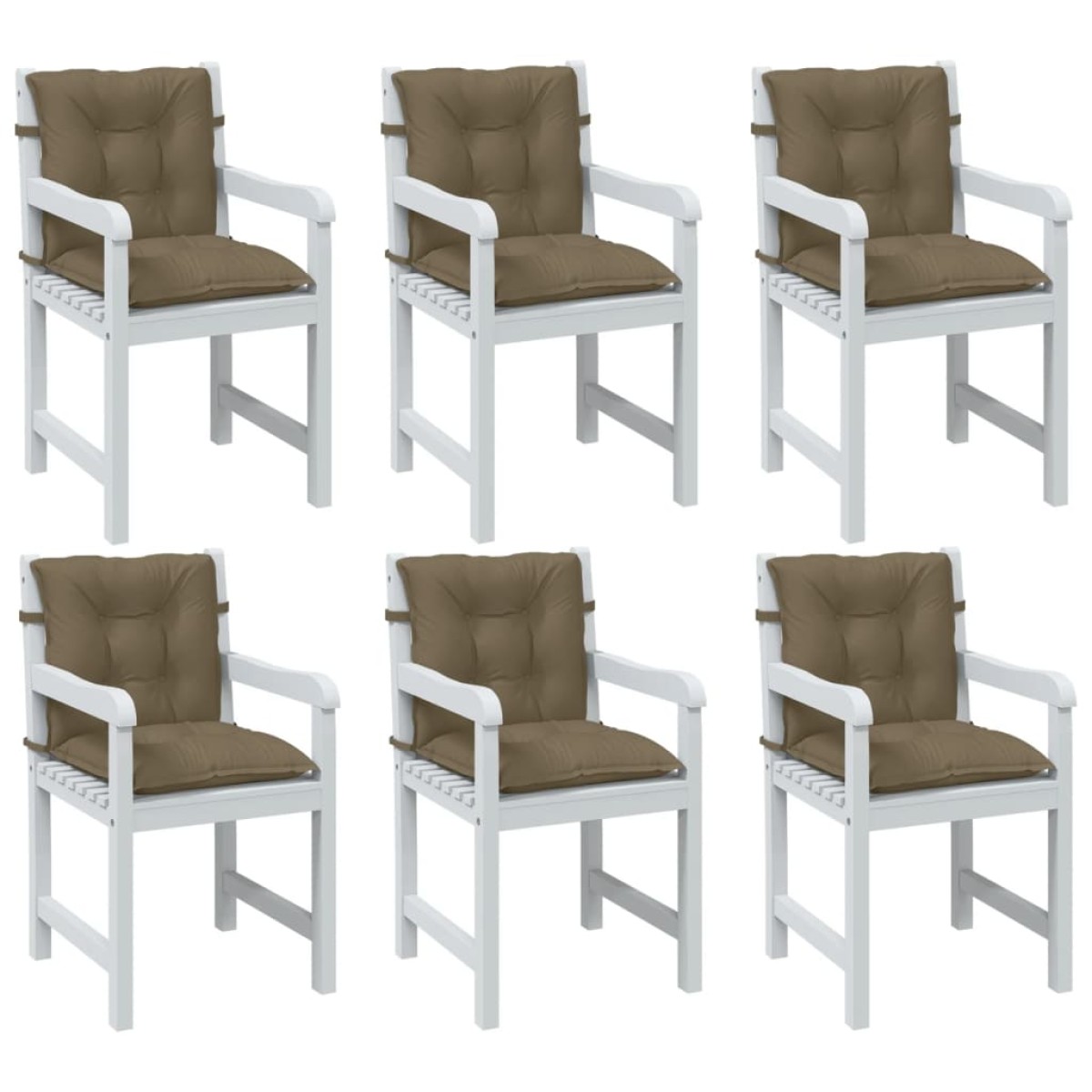 vidaXL Μαξιλάρια Καρέκλας 6 τεμ. Taupe 100x50x7εκ. Ύφασμα