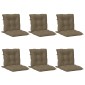 vidaXL Μαξιλάρια Καρέκλας 6 τεμ. Taupe 100x50x7εκ. Ύφασμα