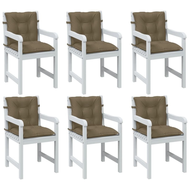 vidaXL Μαξιλάρια Καρέκλας 6 τεμ. Taupe 100x50x7εκ. Ύφασμα