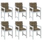 vidaXL Μαξιλάρια Καρέκλας 6 τεμ. Taupe 100x50x7εκ. Ύφασμα