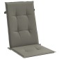 vidaXL Μαξιλάρια Καρέκλας με Πλάτη 6 τεμ. Σκ. Γκρι 120x50x4 εκ. Ύφασμα