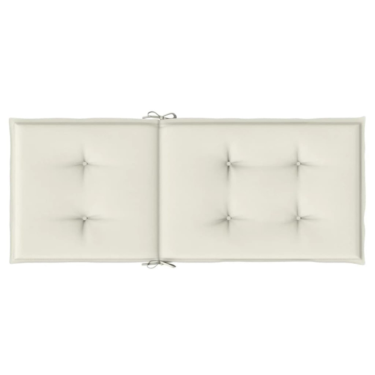 vidaXL Μαξιλάρια Καρέκλας με Πλάτη 2 τεμ. Κρεμ 120x50x7 εκ. Ύφασμα